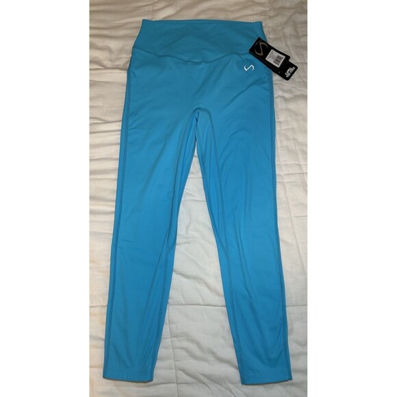 TLF Tempo Glo High Waisted Workout‎ Leggings Bright Blue Women's LARGE NWT - Picture 3 of 13